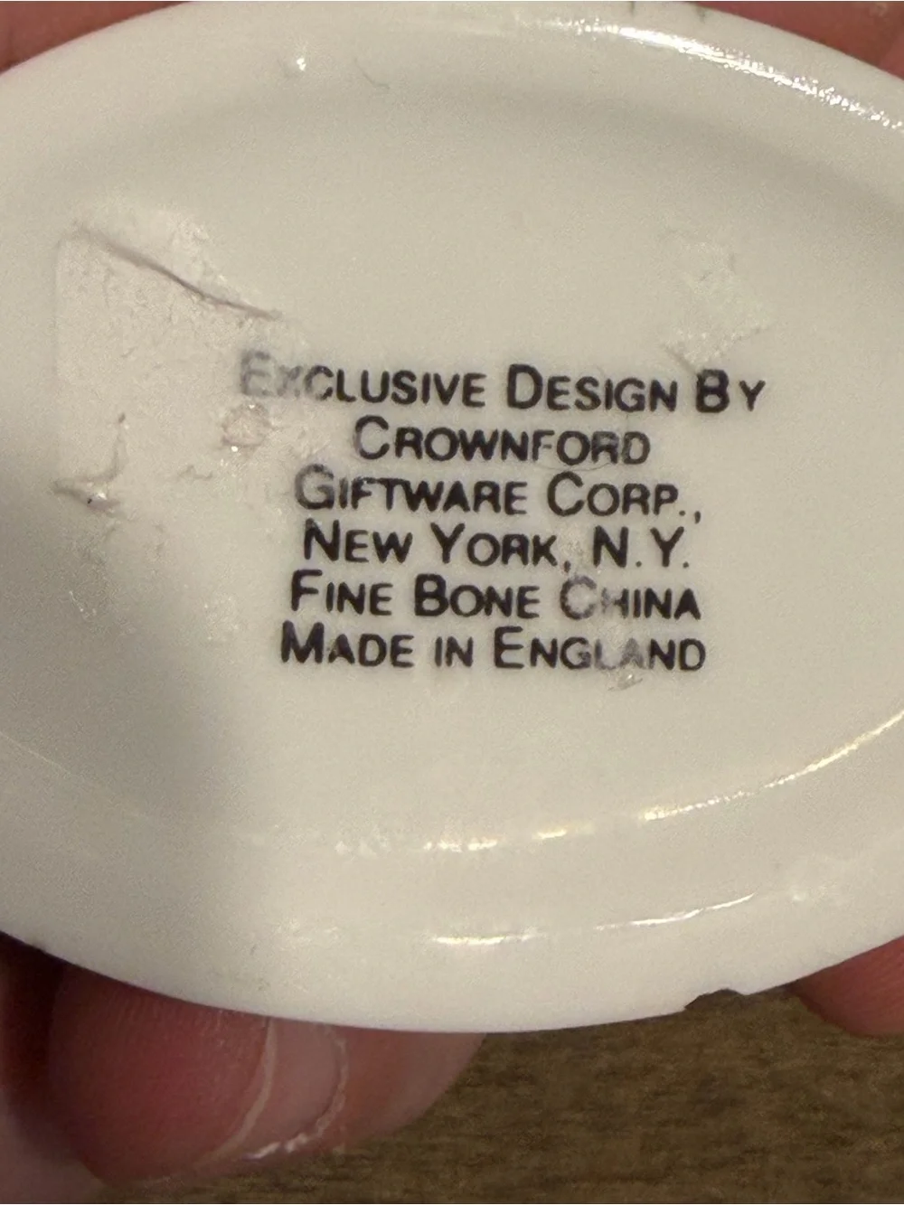 Vtg Crownford Royale Garden Rose Fine Bone China 2.5
